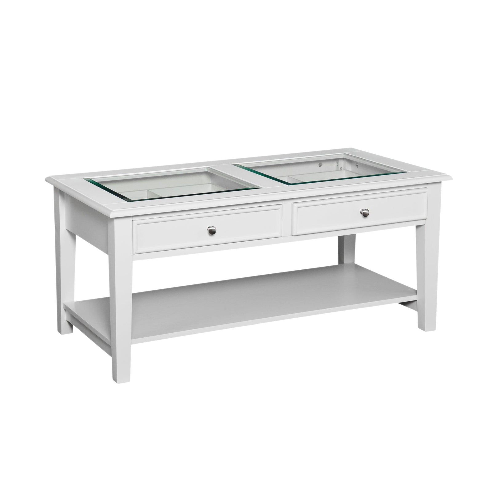 SEI Furniture Panorama Glass-Top Coffee Table COFFEE TABLES
