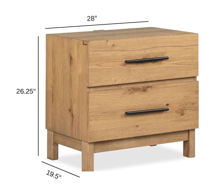 Davenport Rustic Caramel Drawer Nightstand - B6309-01
