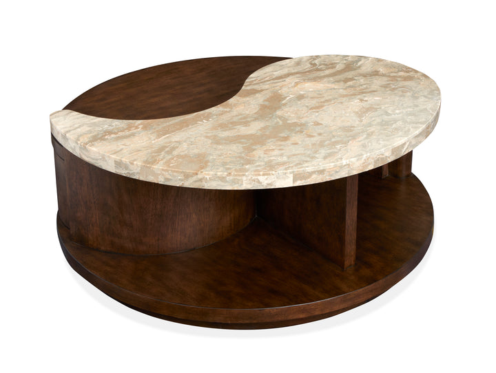 Mcpherson Burnt Umber Round Cocktail Table With Casters - T6351-45