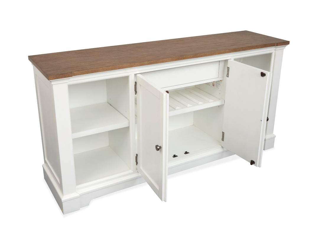 Kingston Whisper White And Cerused Nutmeg Credenza - D6407-11