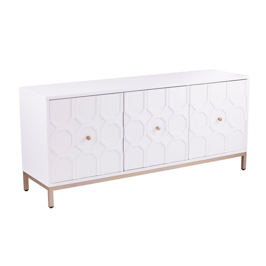 SEI Furniture Gramdlynn Antique White Three-Door Accent Cabinet CABINETS