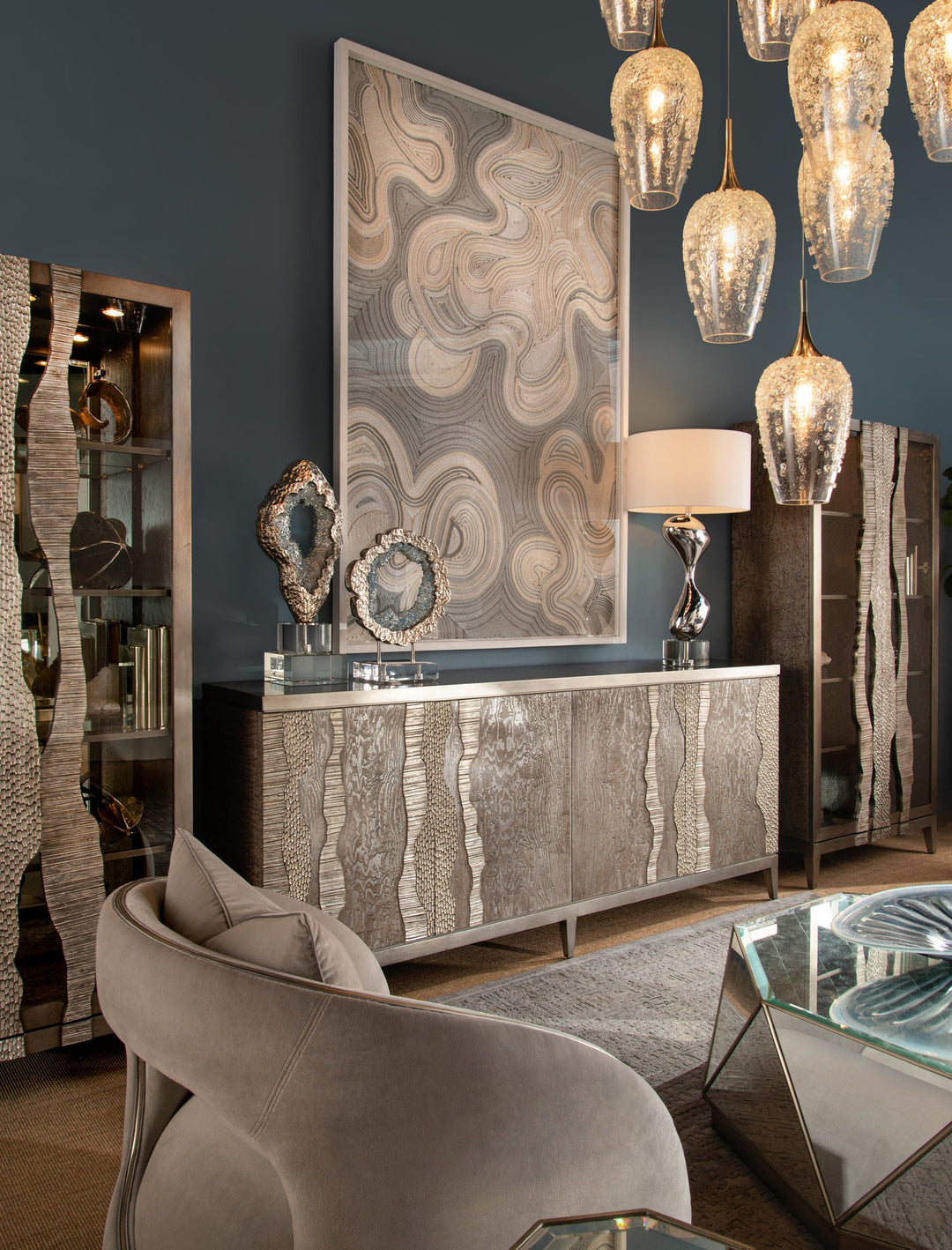River's Edge Silver Display Cabinet