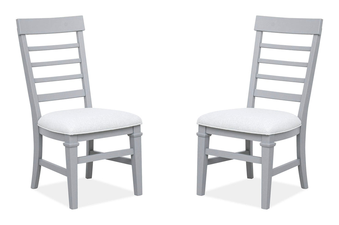 Charleston Harbor Gray Grey Upholstered Side Chair - Set of 2 - D5611-62GY