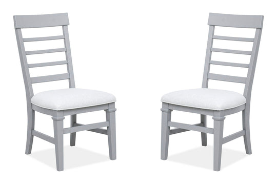 Charleston Harbor Gray Grey Upholstered Side Chair - Set of 2 - D5611-62GY