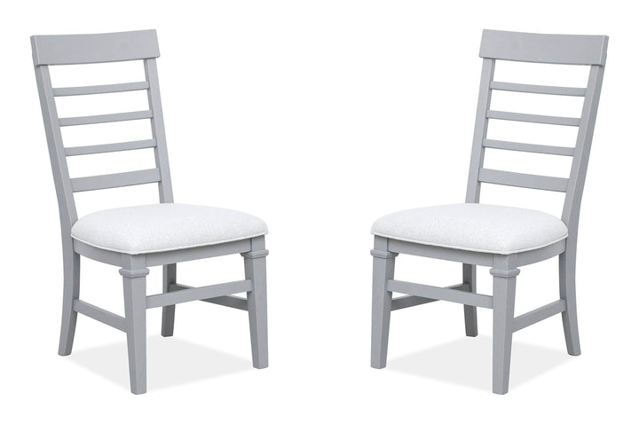 Charleston Harbor Gray Grey Upholstered Side Chair - Set of 2 - D5611-62GY