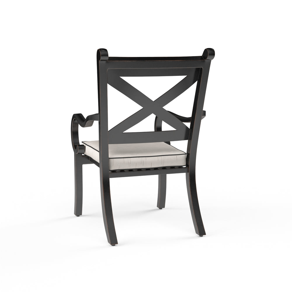 American Home Furniture | Sunset West - Monterey Dining Chair in Frequency Sand w/ Contrast Canvas Java Welt