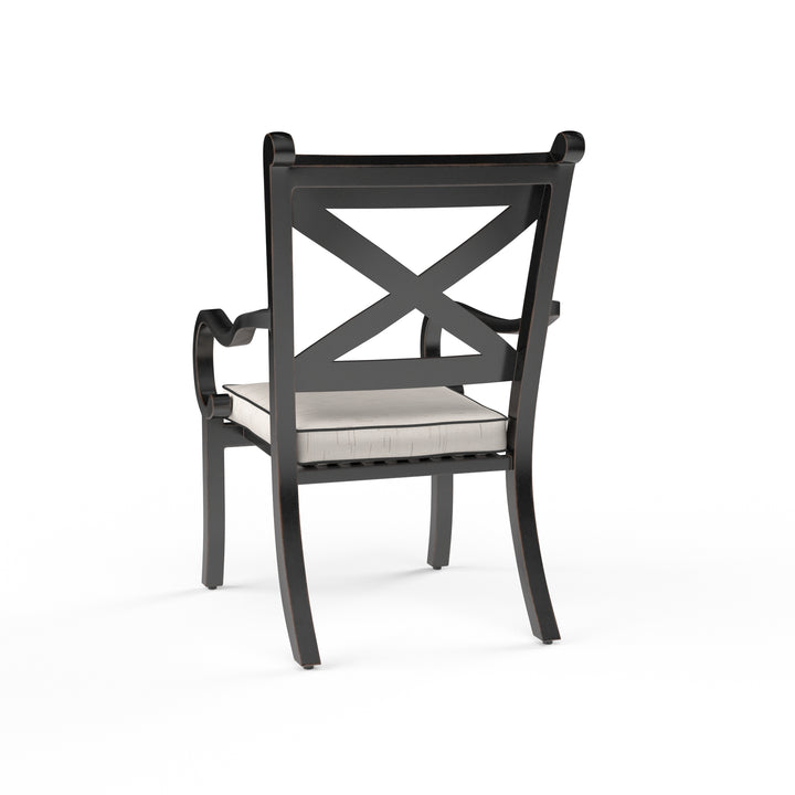 American Home Furniture | Sunset West - Monterey Dining Chair in Frequency Sand w/ Contrast Canvas Java Welt