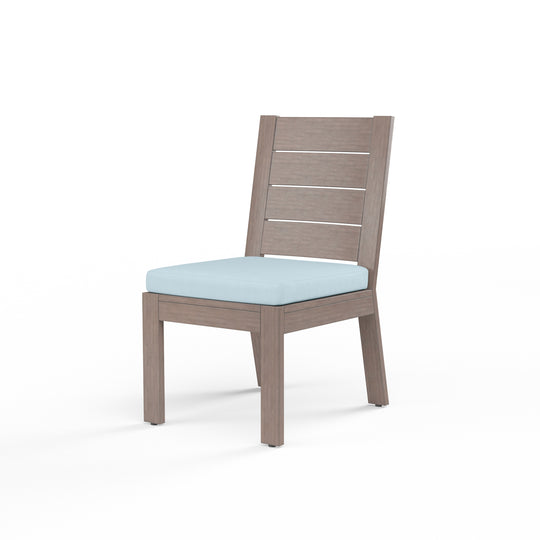 Laguna Armless Dining Chair in Canvas Skyline, No Welt