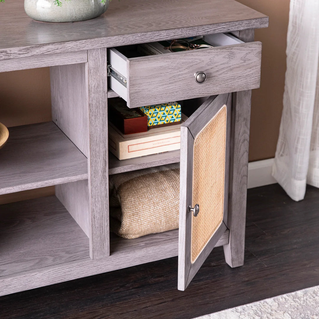 Edderton Media Console w/ Storage - AmericanHomeFurniture