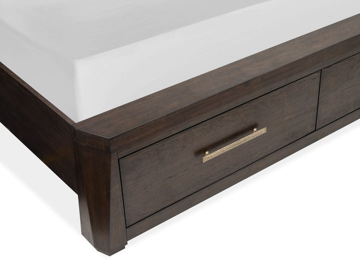 Tauren Coffee Bean California King Panel Storage Bed - B6434-74A