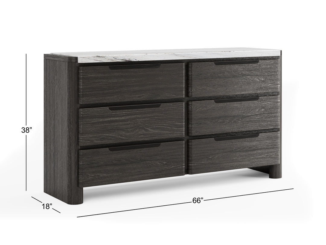 Keaton Black Double Drawer Dresser - B6614-22