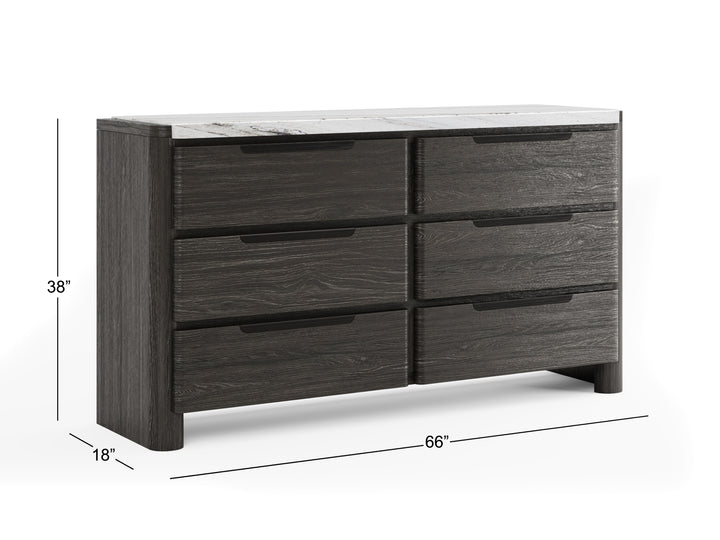 Keaton Black Double Drawer Dresser - B6614-22