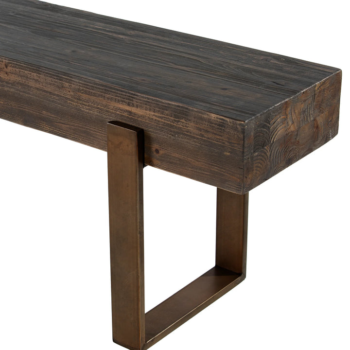 Dunlin Rustic Industrial Bench - AmericanHomeFurniture