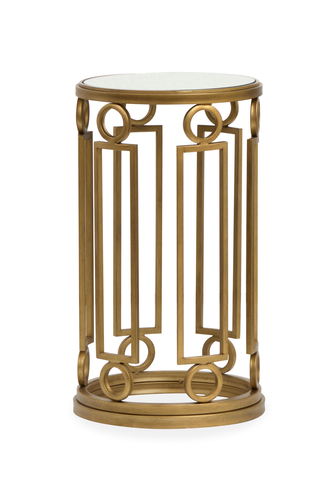 Lorena Burnished Brass Round Accent Table - T6300-35