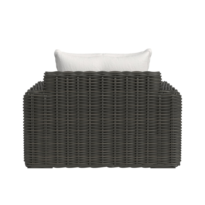 Cabo Oversized Club Chair in Soothe Pearl w/ Flange Welt