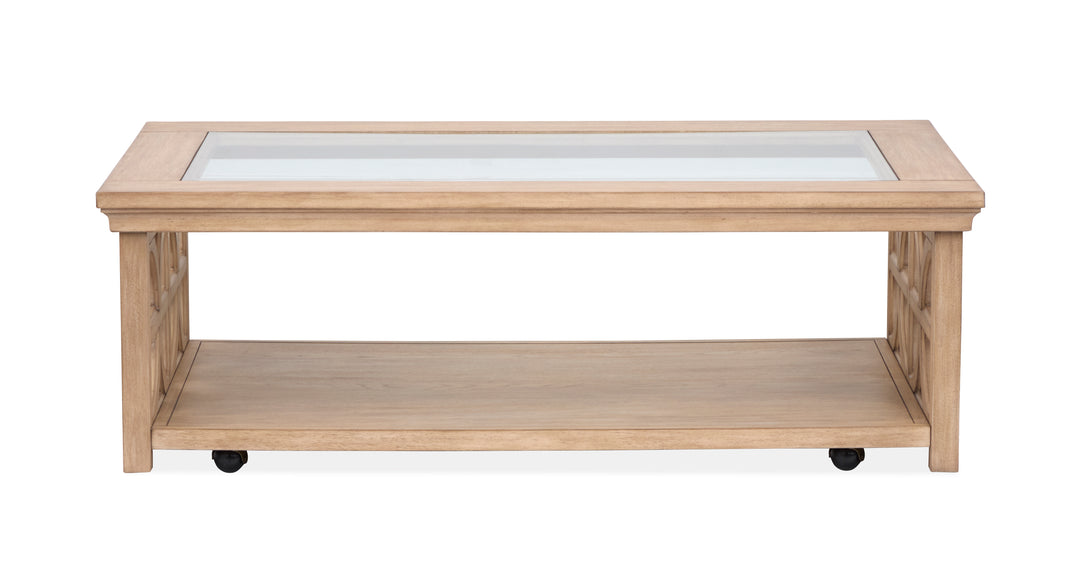 Coventry Honey Wheat Rectangular Shelf Cocktail Table - T6480-42