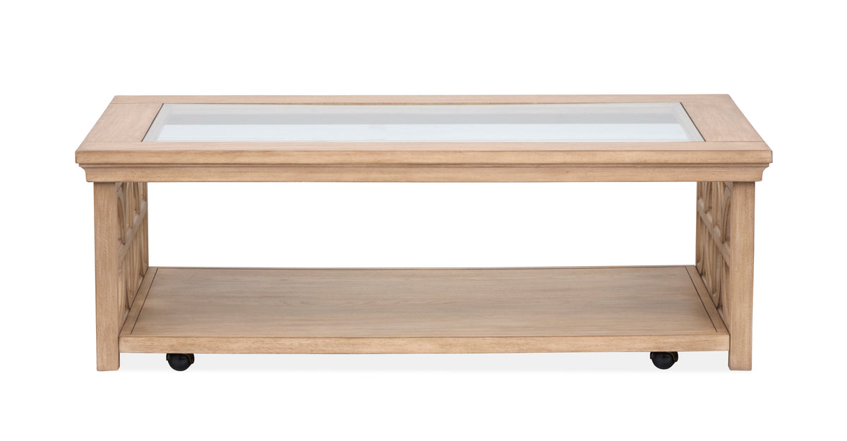 Coventry Honey Wheat Rectangular Shelf Cocktail Table - T6480-42