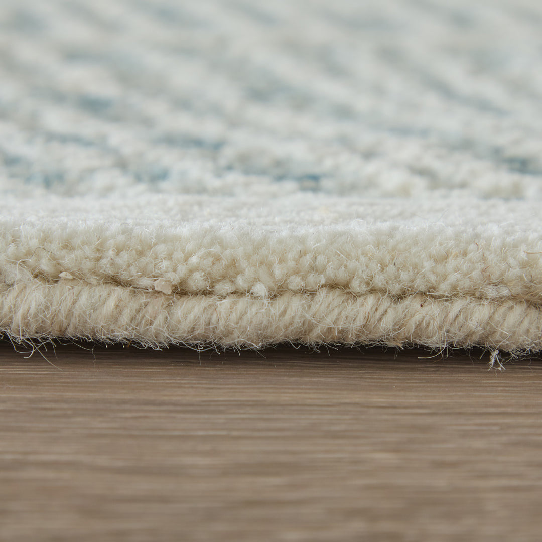 Rectangle/5' x 8'/Blue/Ivory