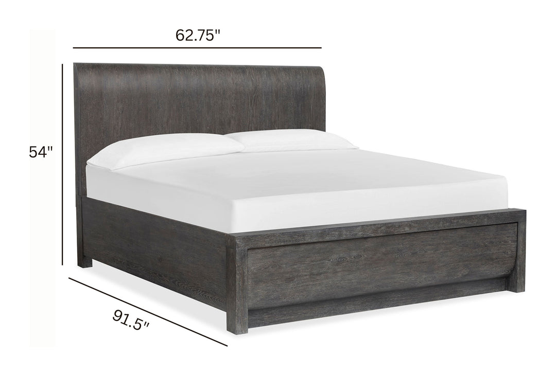 Kinsley Black Heron Queen Panel Bed - B5890-54