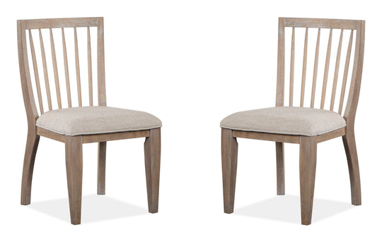 Ainsley Cerused Khaki Upholstered Side Chair - Set of 2 - D5333-62