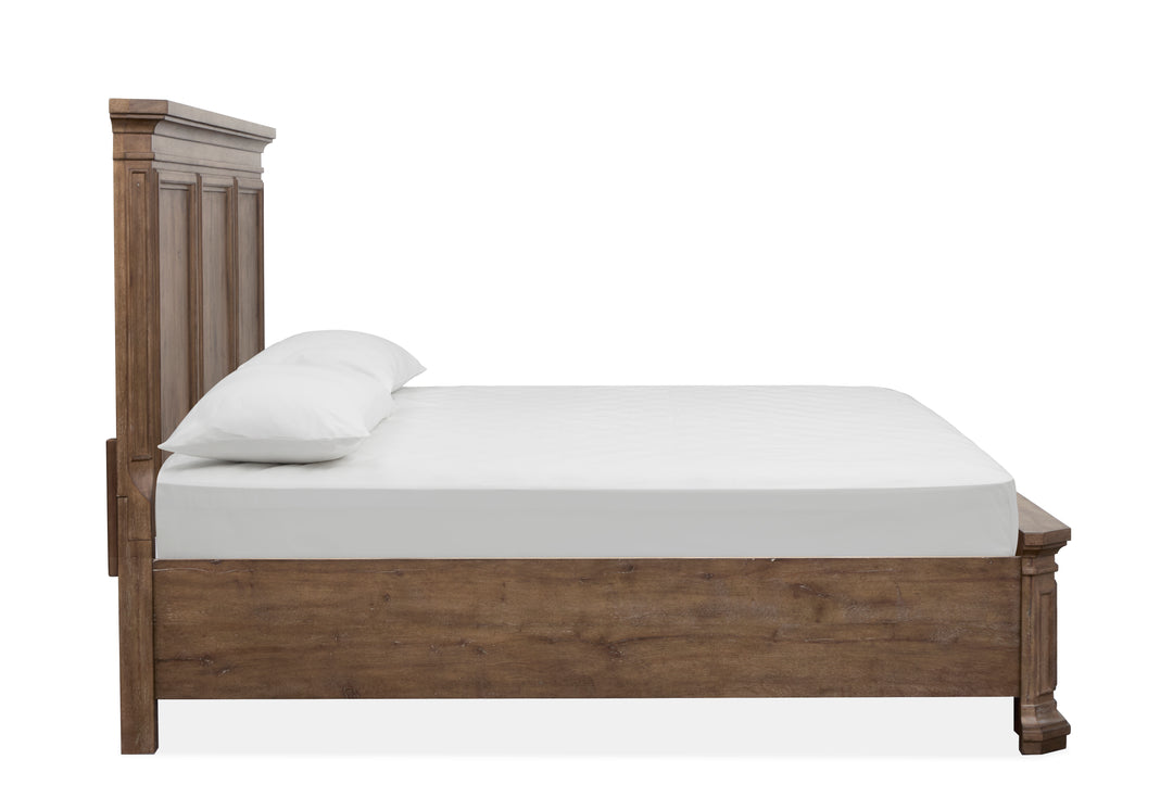 Adler Court Florentine Walnut King Panel Storage Bed - B5991-64A