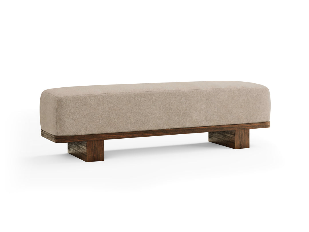 Reena Rich Brown Upholstered Bench - D6518-68