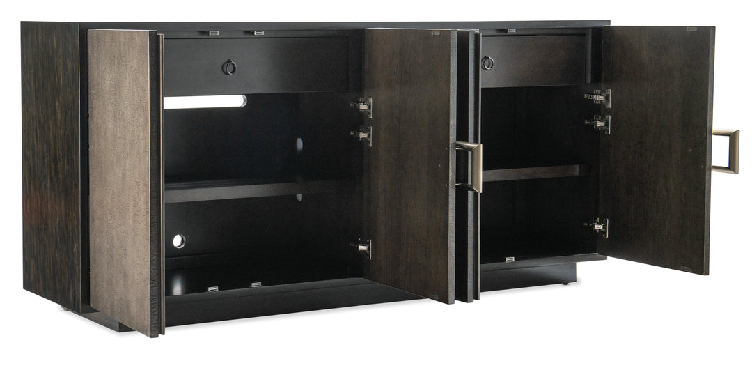 American Home Furniture Hooker Furniture Melange Asher Four Door Entertainment Credenza