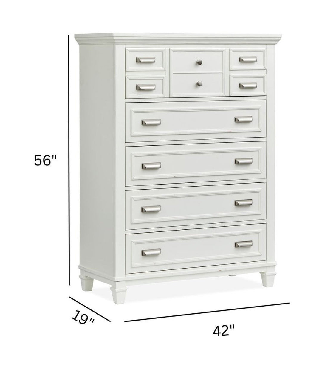 Charleston White Dove White Drawer Chest - B5611-10WH