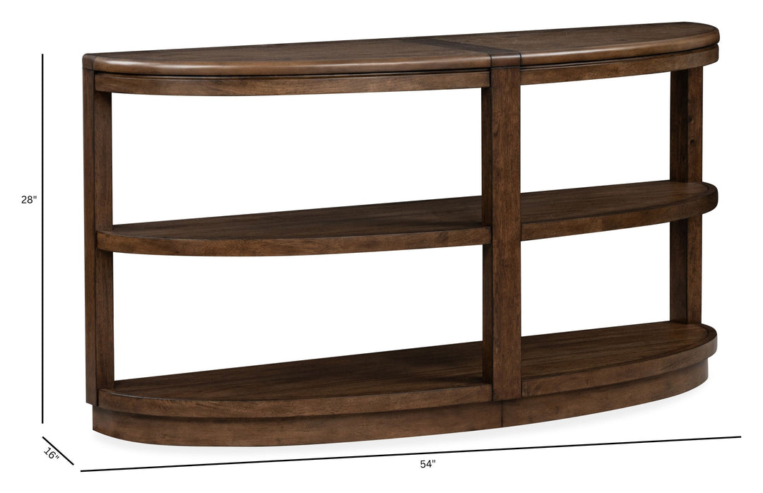 Connolly Brown Demilune Sofa Table - T6499-75