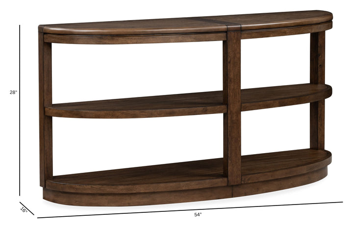 Connolly Brown Demilune Sofa Table - T6499-75