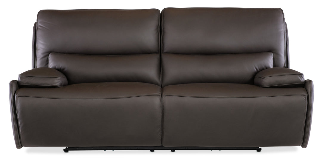 American Home Furniture | Hooker Furniture - Kramer Zero Gravity Power Sofa w/ Power Headrest - Brown