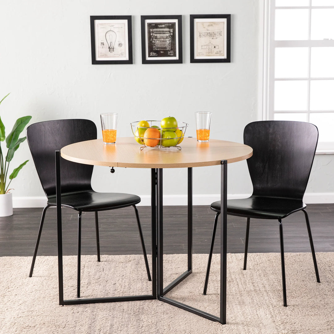 Ladston Round Folding Dining Table - AmericanHomeFurniture
