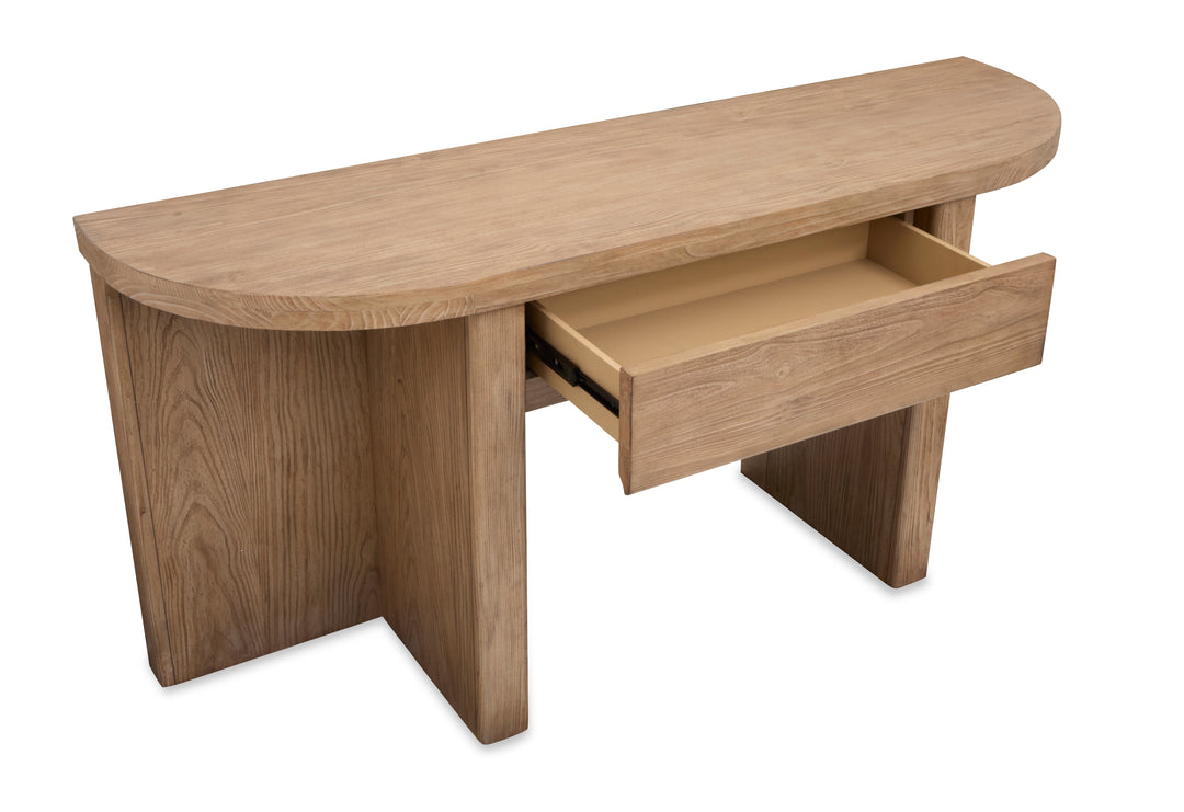 Hayden Golden Oat Demilune Sofa Table - T6348-75
