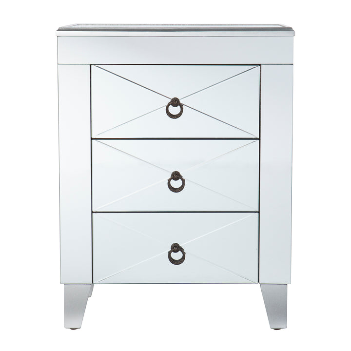 American Home Furniture | SEI Furniture - Cresheim Mirrored End Table w/ Drawers
