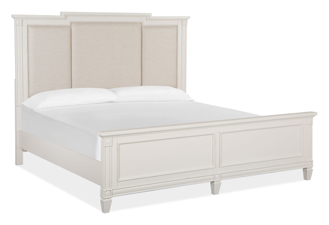 Willowbrook Egg Shell White California King Panel Upholstered Bed - B5324-75