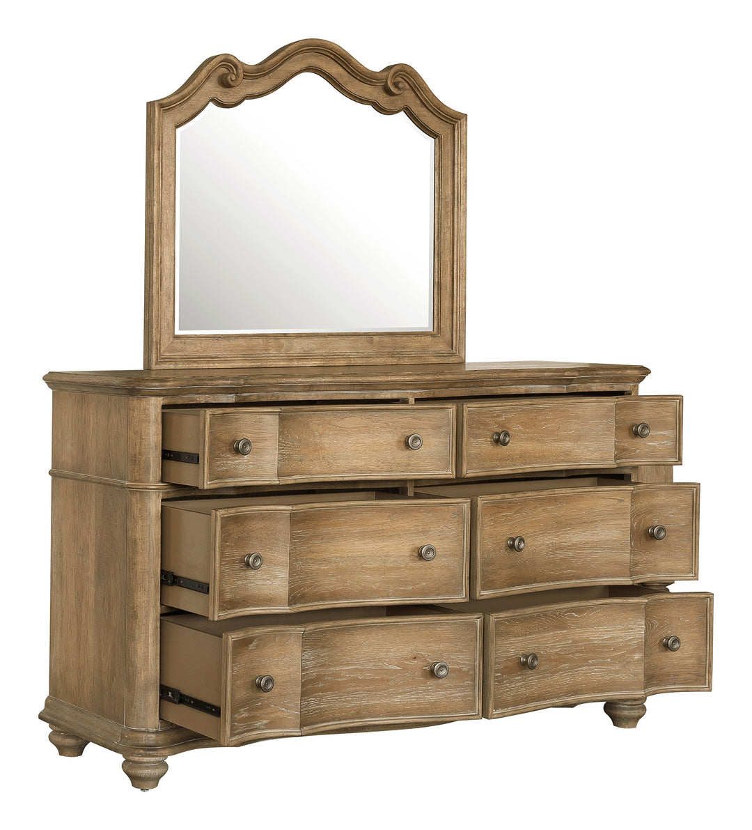 Weston Hills Flax Seed Dresser With Mirror - P293-BR-K7