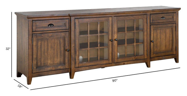 Bay Creek Toasted Nutmeg 90" Console - E4398-09