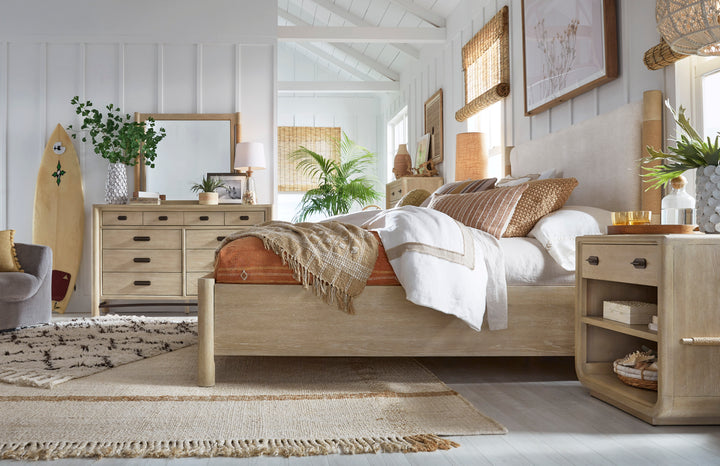 Sunset Cove Sanibel Brown King Panel Upholstered Bed - B5783-65