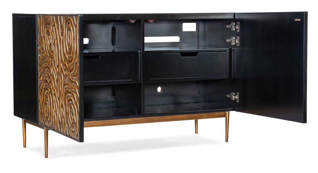 American Home Furniture Hooker Furniture Melange Fingerprints Two Door Credenza