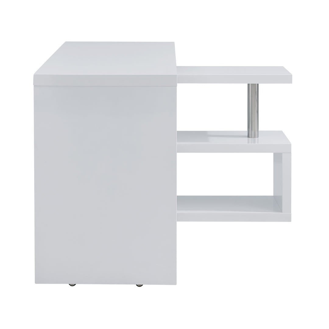 American Home Furniture | SEI Furniture - Yates Multifunctional Corner/L Desk w/ Shelves
