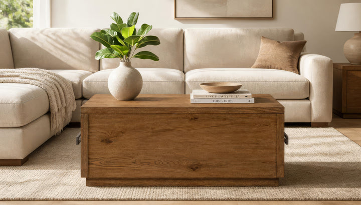 Marcel Brown Lift Top Storage Cocktail Table - T6378-50