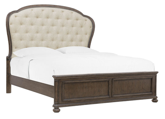Saddle Creek Timber Brown King Upholstered Bed - P412-BR-K4