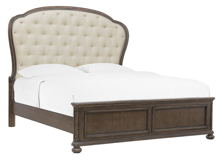 Saddle Creek Timber Brown King Upholstered Bed - P412-BR-K4