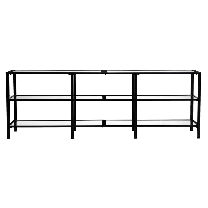 American Home Furniture | SEI Furniture - Tyler Metal/Glass Media Stand – Transitional Style - Black