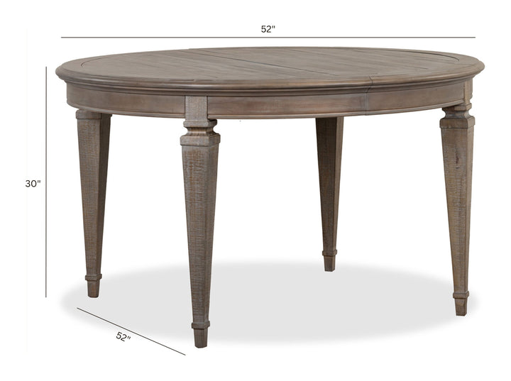 Lancaster Dovetail Grey Extendable Round Dining Table - D4352-25