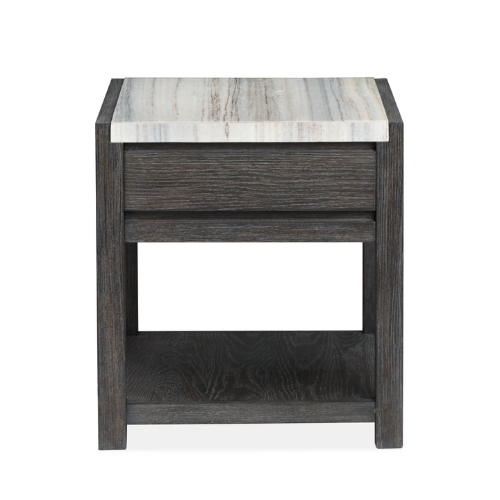 Plum Creek Ravenwood Black Rectangular End Table - T5990-03