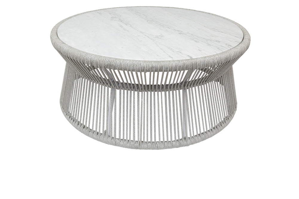 American Home Furniture | Sunset West - Miami Coffee Table with Honed Cararra Marble Top