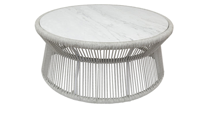 American Home Furniture | Sunset West - Miami Coffee Table with Honed Cararra Marble Top