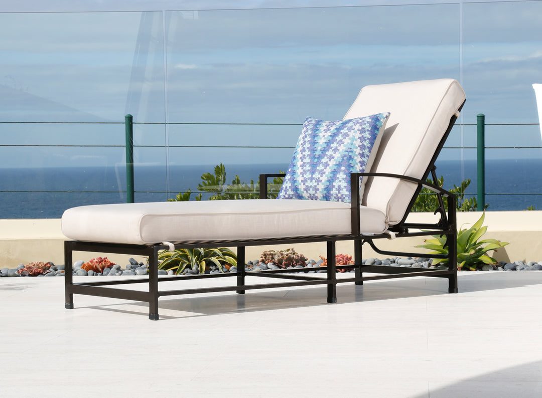 American Home Furniture | Sunset West - La Jolla Chaise in Canvas Flax w/ Self Welt