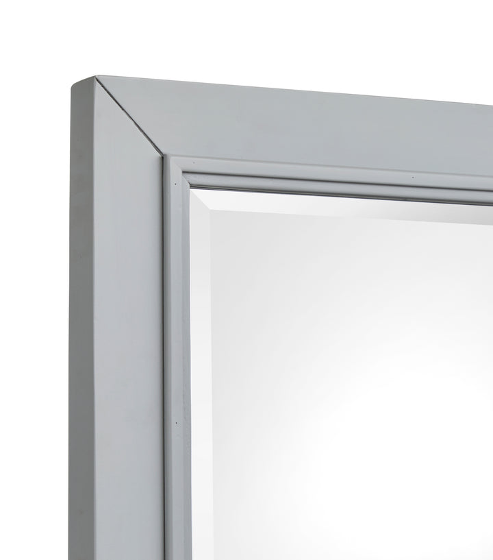 Charleston White Dove And Harbor Gray White Drawer Dresser With Grey Landscape Mirror - B5611-20WH40GY